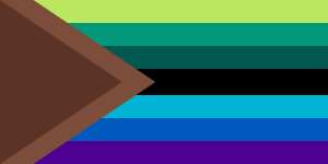 “Banded Jade” Gay Men’s Pride Flag (Black Core Chevrons)