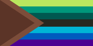 “Banded Jade” Gay Men’s Pride Flag (Classic Chevrons)