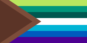 “Banded Jade” Gay Men’s Pride Flag (White Core Chevrons)